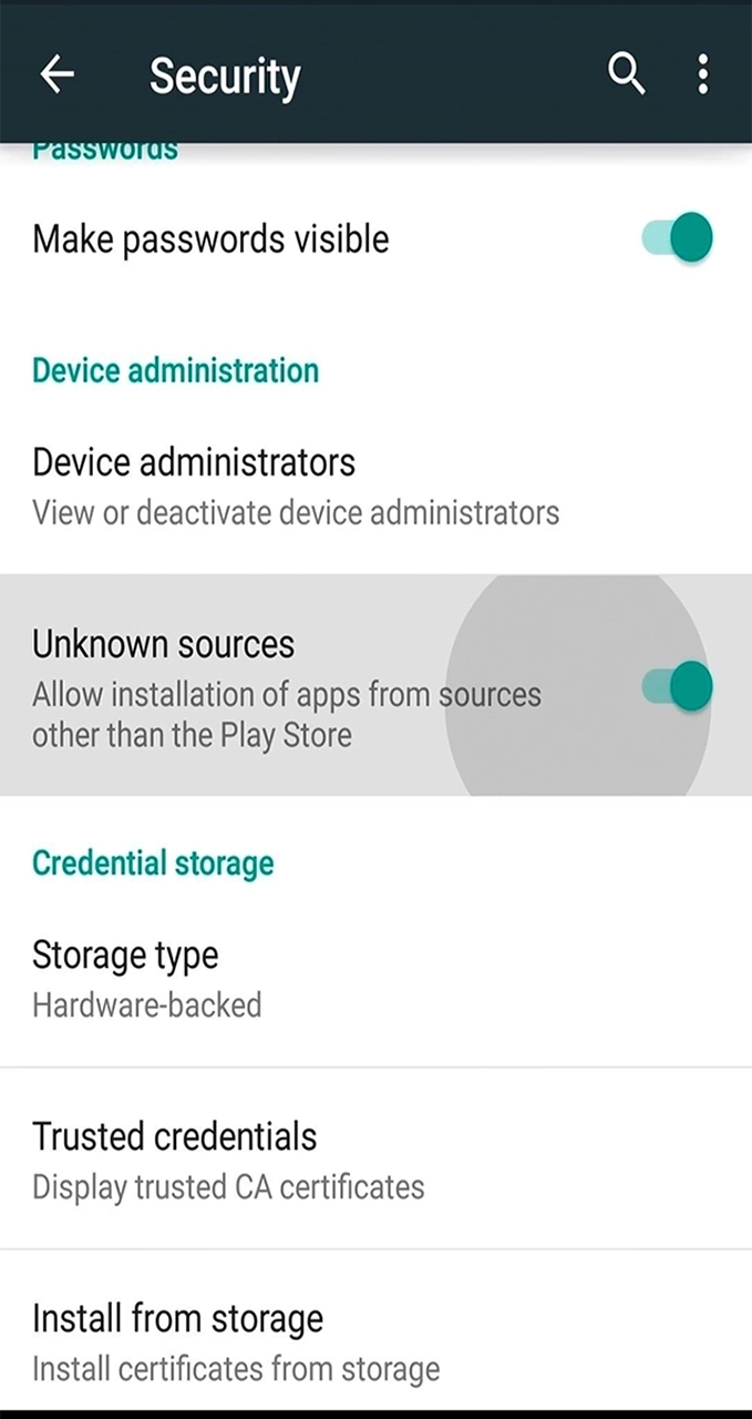 Enable installation from unknown sources in your smartphone settings.