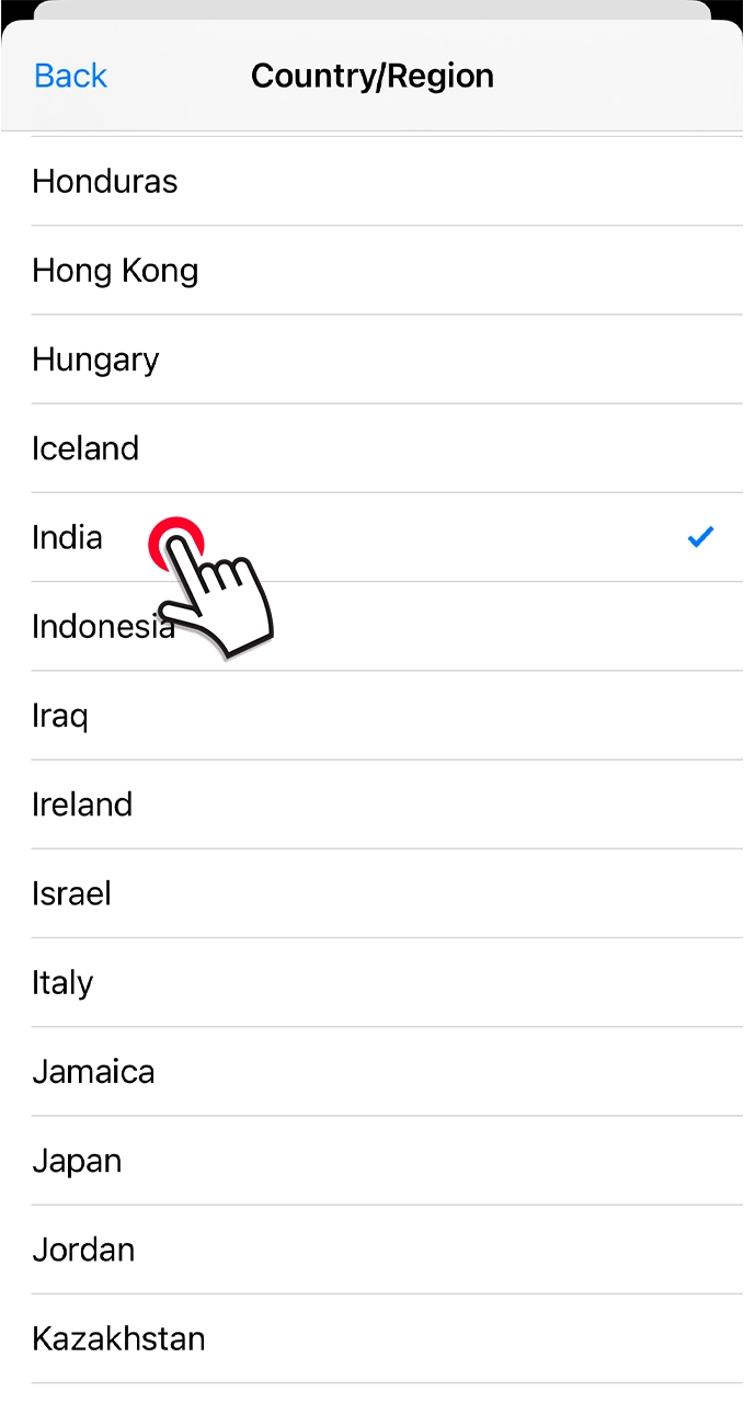 To install Megapari, change the country to Bangladesh.